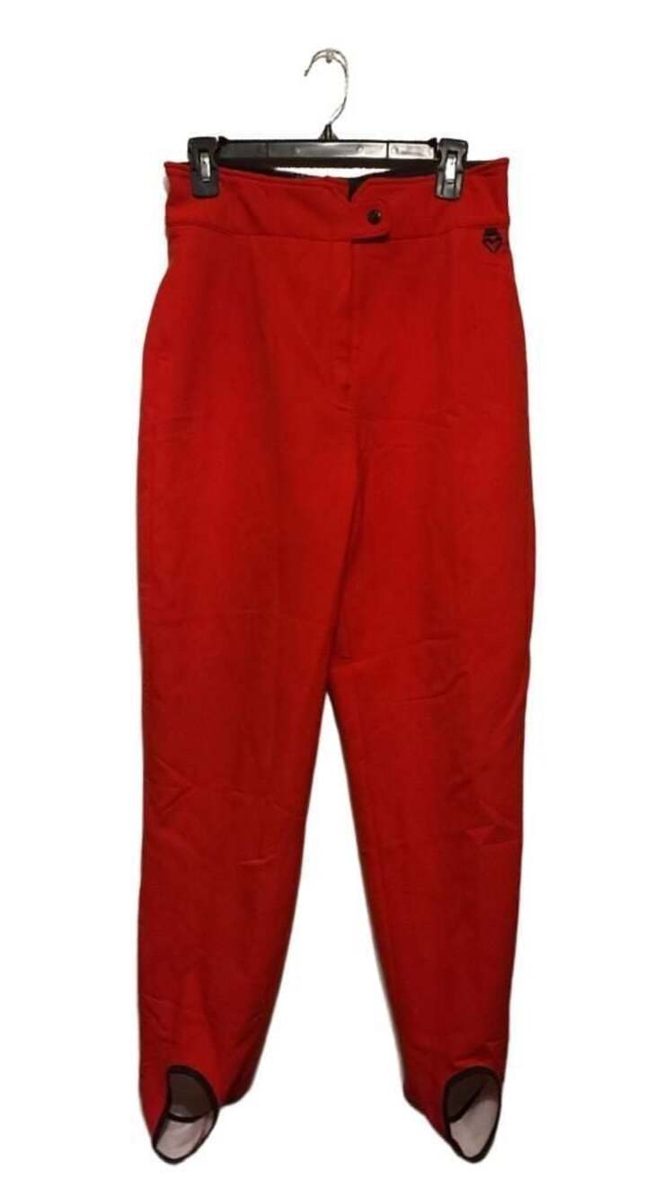 Obermeyer Monroe Ski Stirrup Pants Red Women's Size 10 Regular Vintage